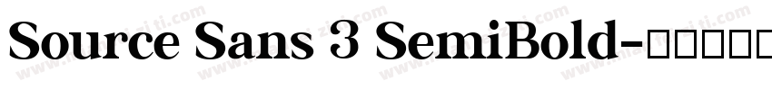 Source Sans 3 SemiBold字体转换